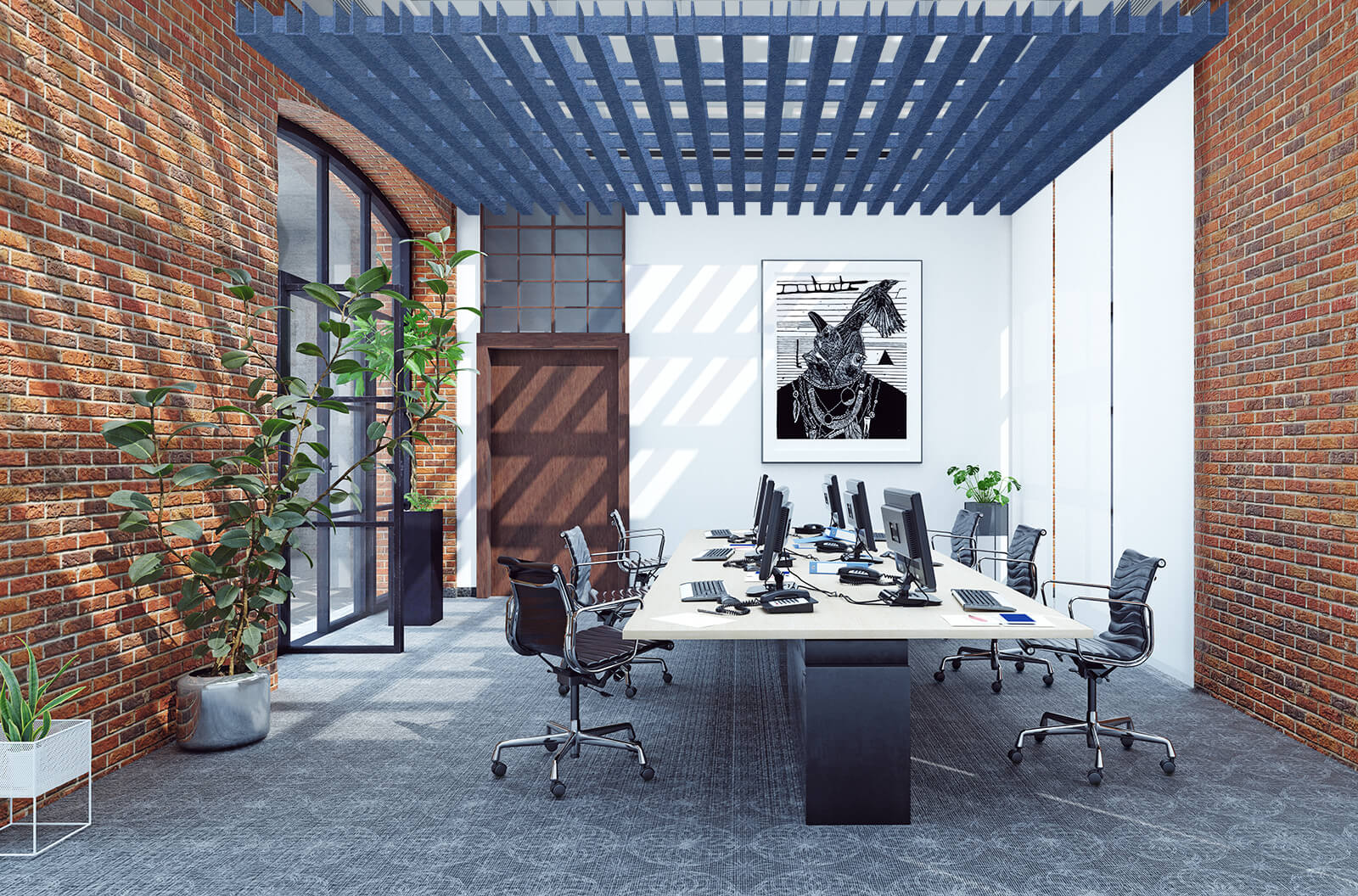 mSmart Office - kabiny akustyczne i meble biurowe mSmart Office - akustyczne panele sufitowe