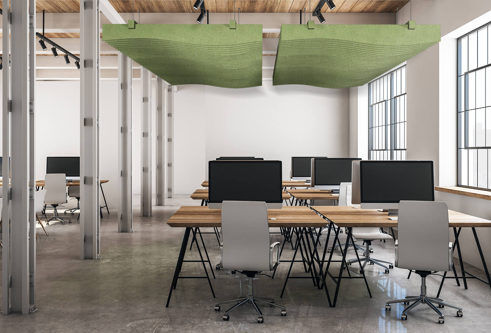 mSmart Office - meble biurowe I dźwiękochłonne panele sufitowe